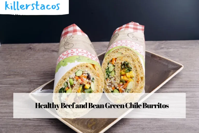 Healthy Beef and Bean Green Chile Burritos